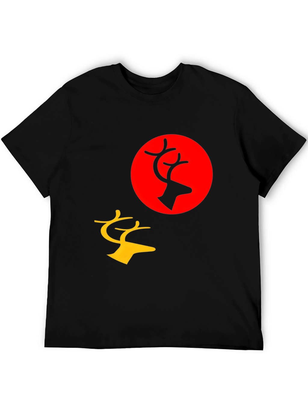 Black Deer Graphic Tee - Bold and Stylish