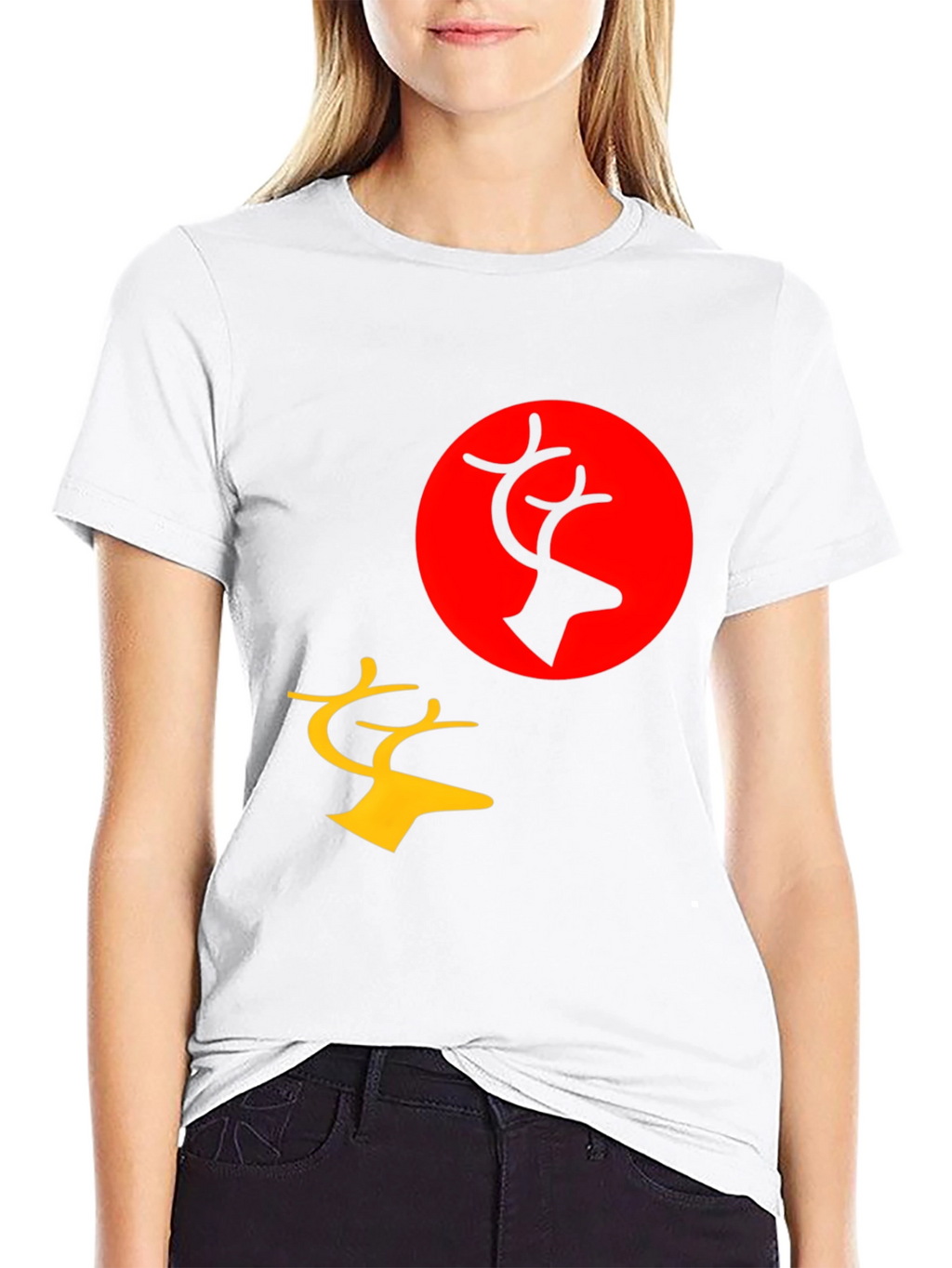 Black Deer Graphic Tee - Bold and Stylish