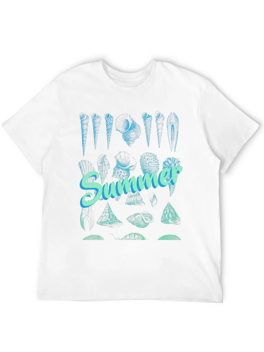 Summer Seashells Graphic Tee - Black