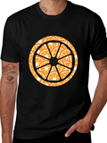 Orange Slice Graphic Black T-Shirt