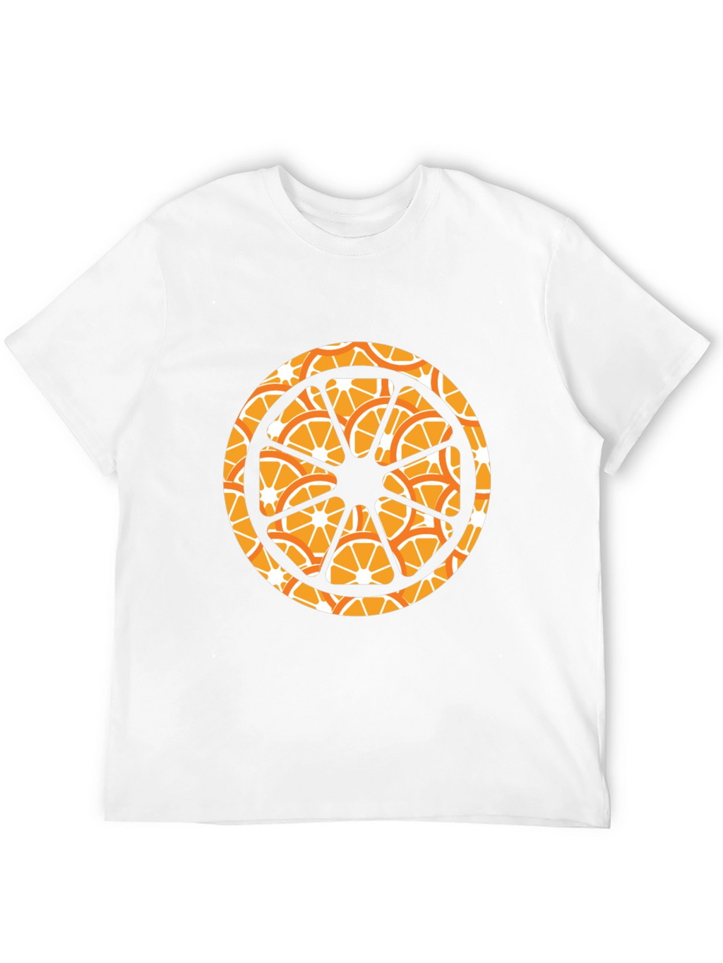 Orange Slice Graphic Black T-Shirt