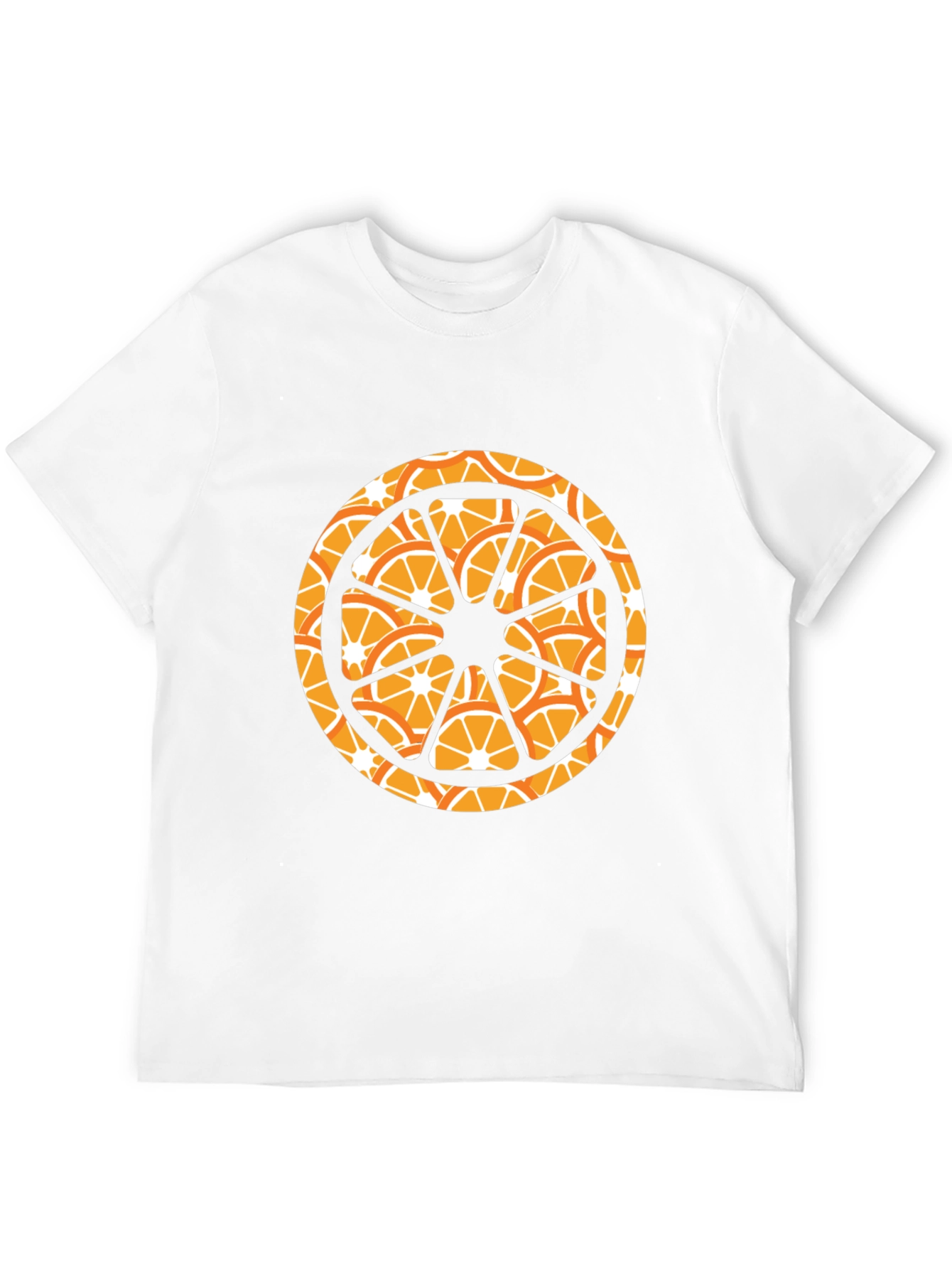 Orange Slice Graphic Black T-Shirt