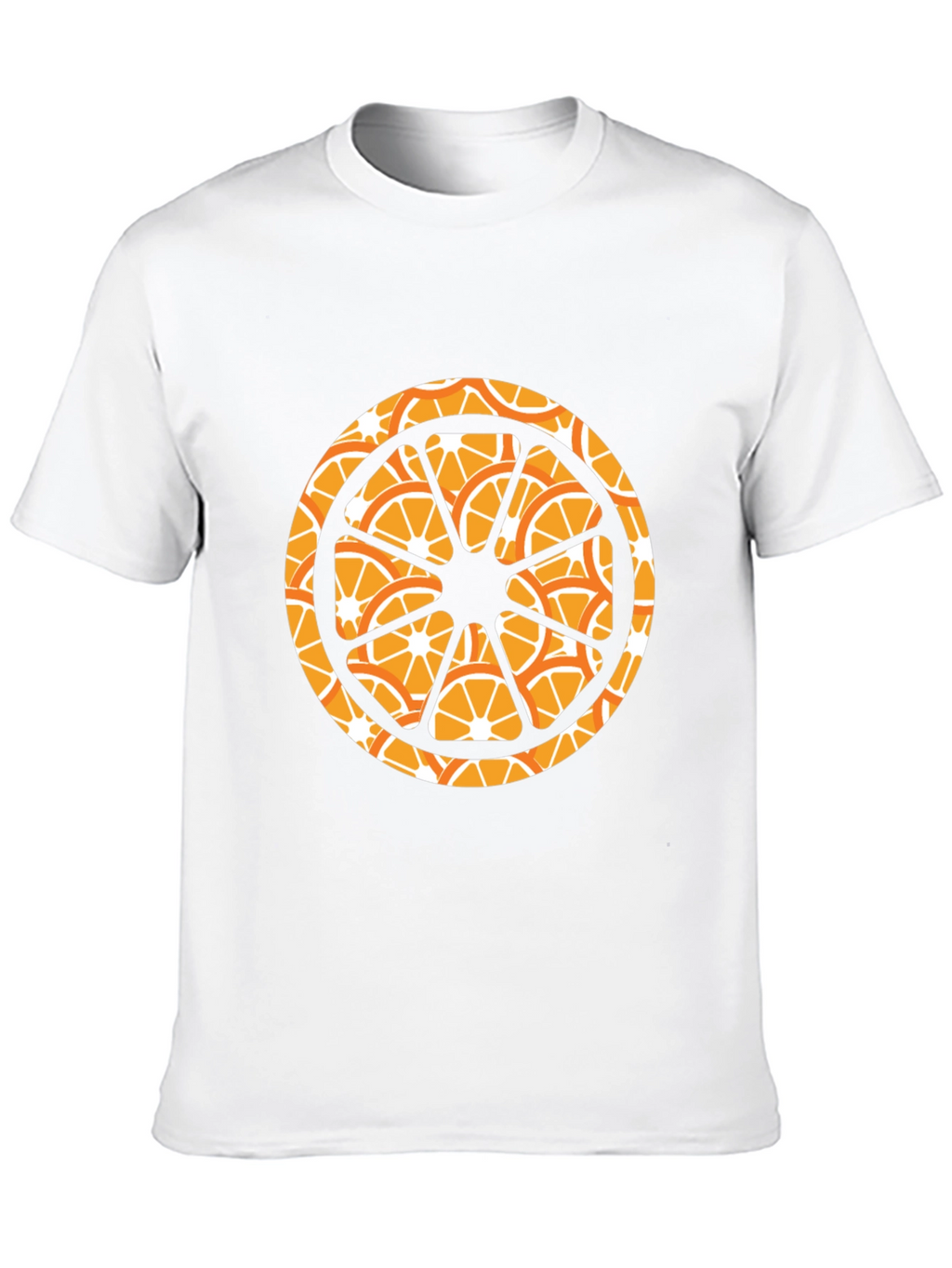 Orange Slice Graphic Black T-Shirt