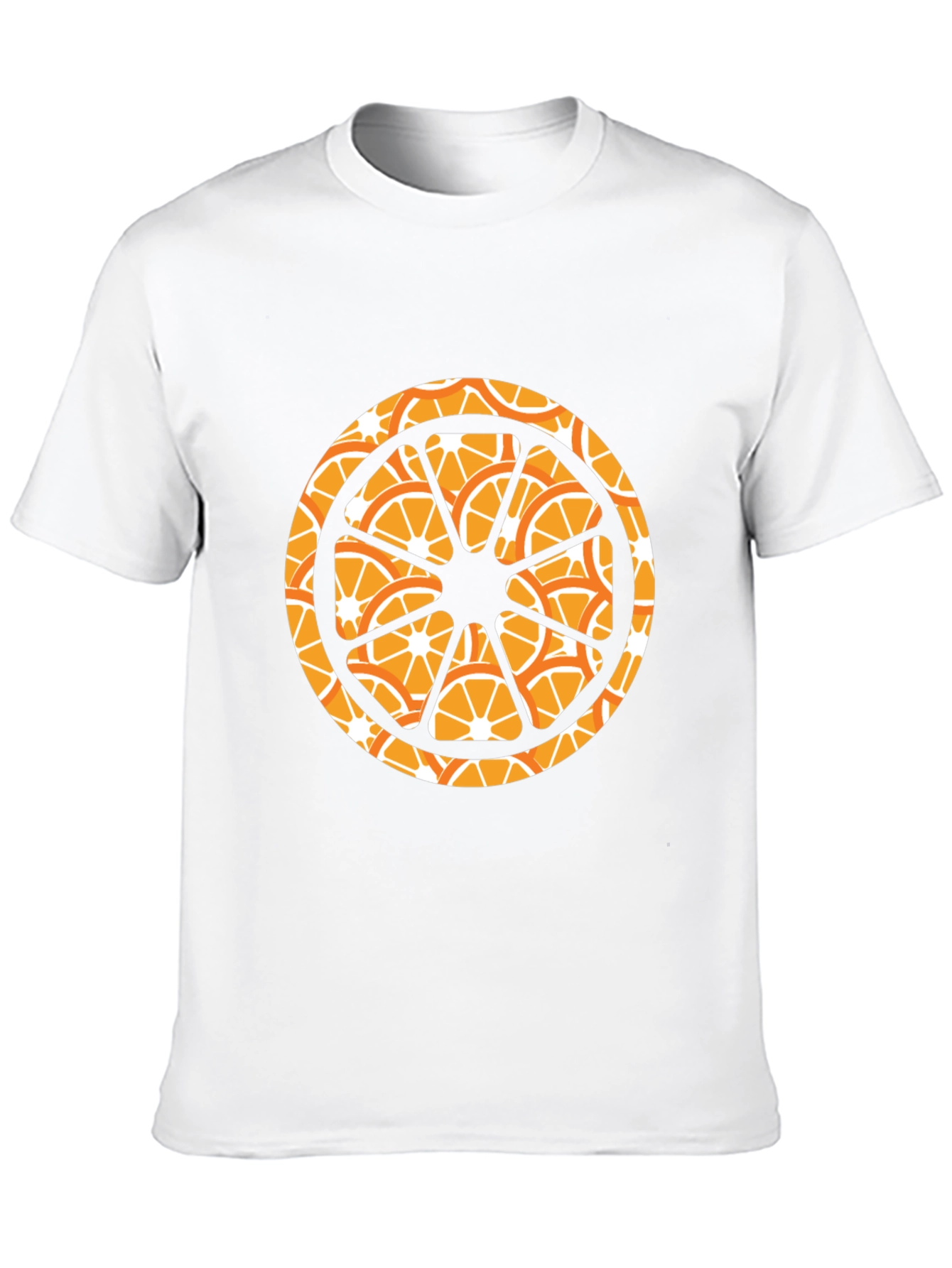 Orange Slice Graphic Black T-Shirt