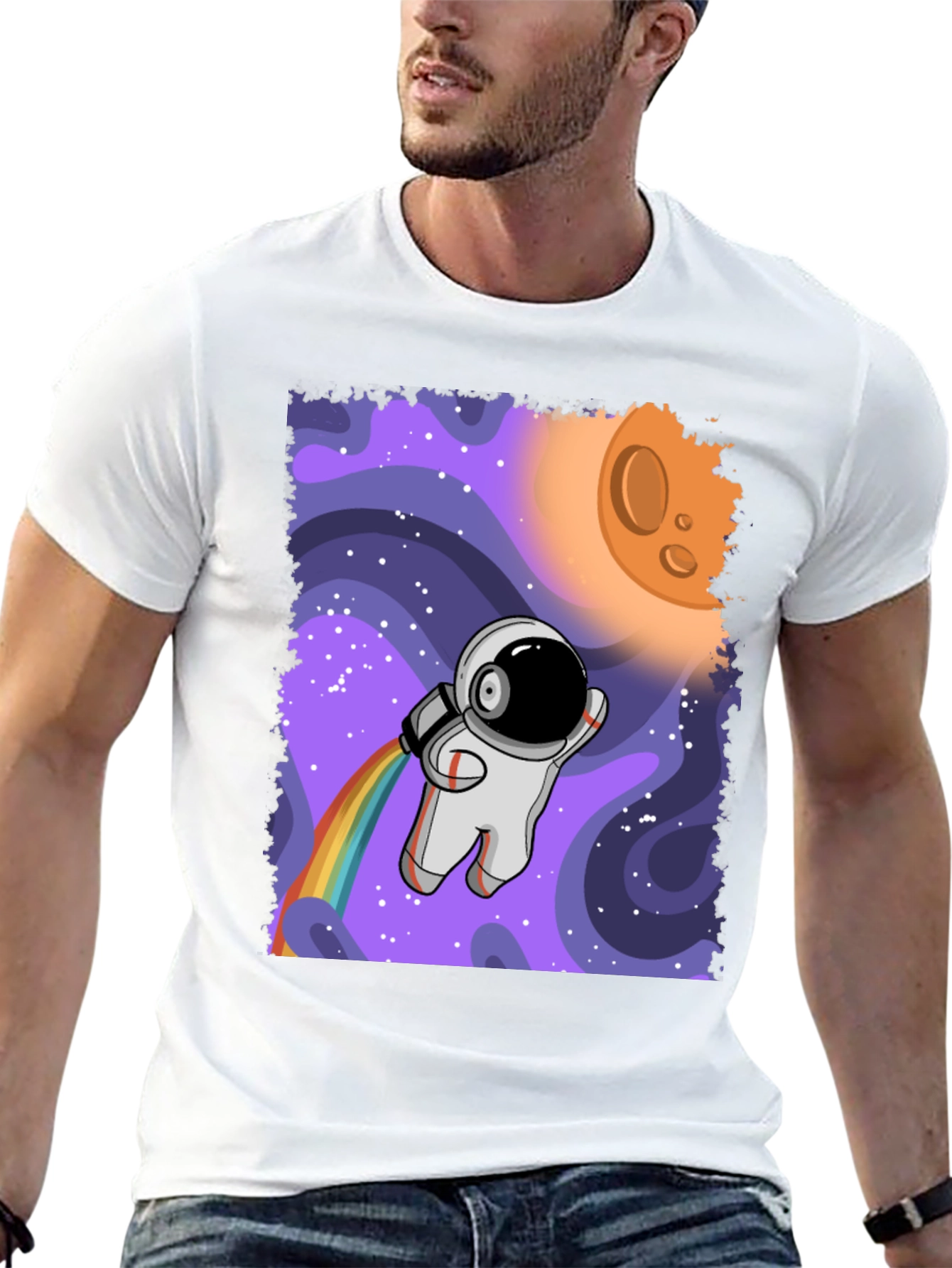 Astronaut Rainbow T-Shirt - Space Adventure