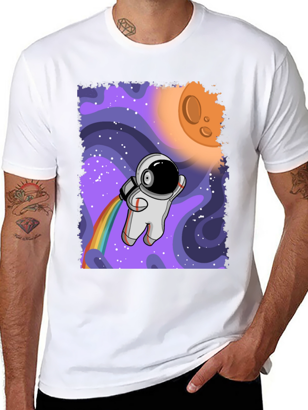 Astronaut Rainbow T-Shirt - Space Adventure