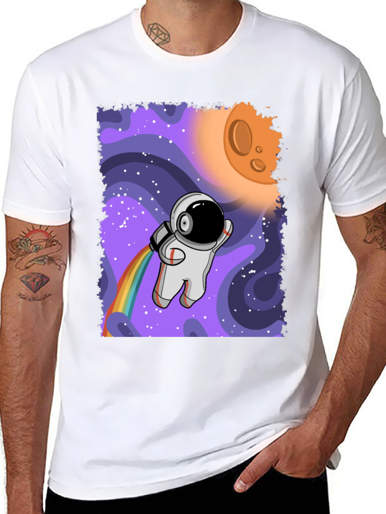 Astronaut Rainbow T-Shirt - Space Adventure
