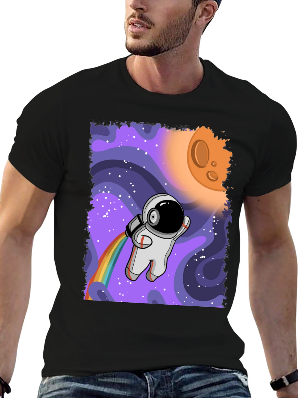 Astronaut Rainbow T-Shirt - Space Adventure