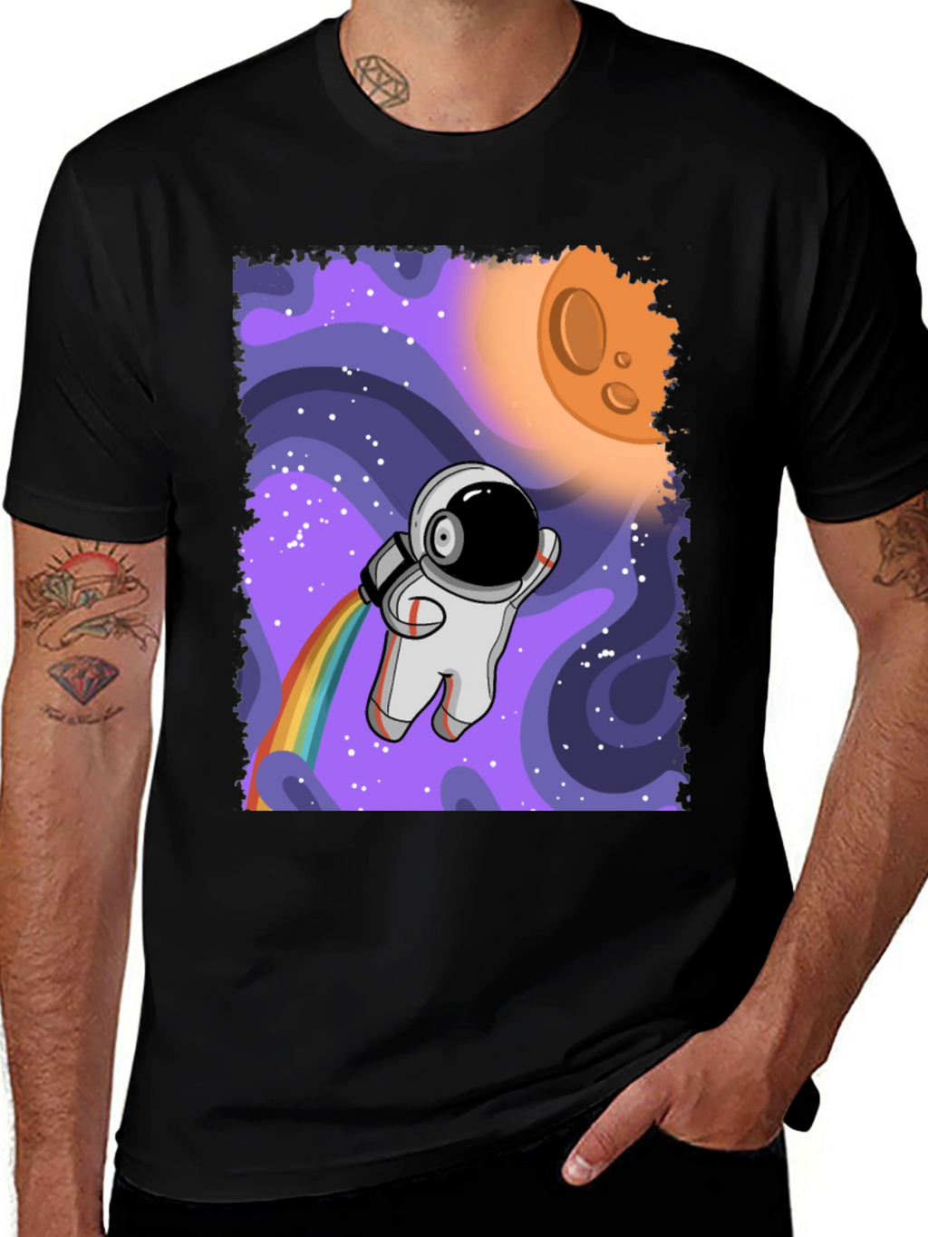 Astronaut Rainbow T-Shirt - Space Adventure