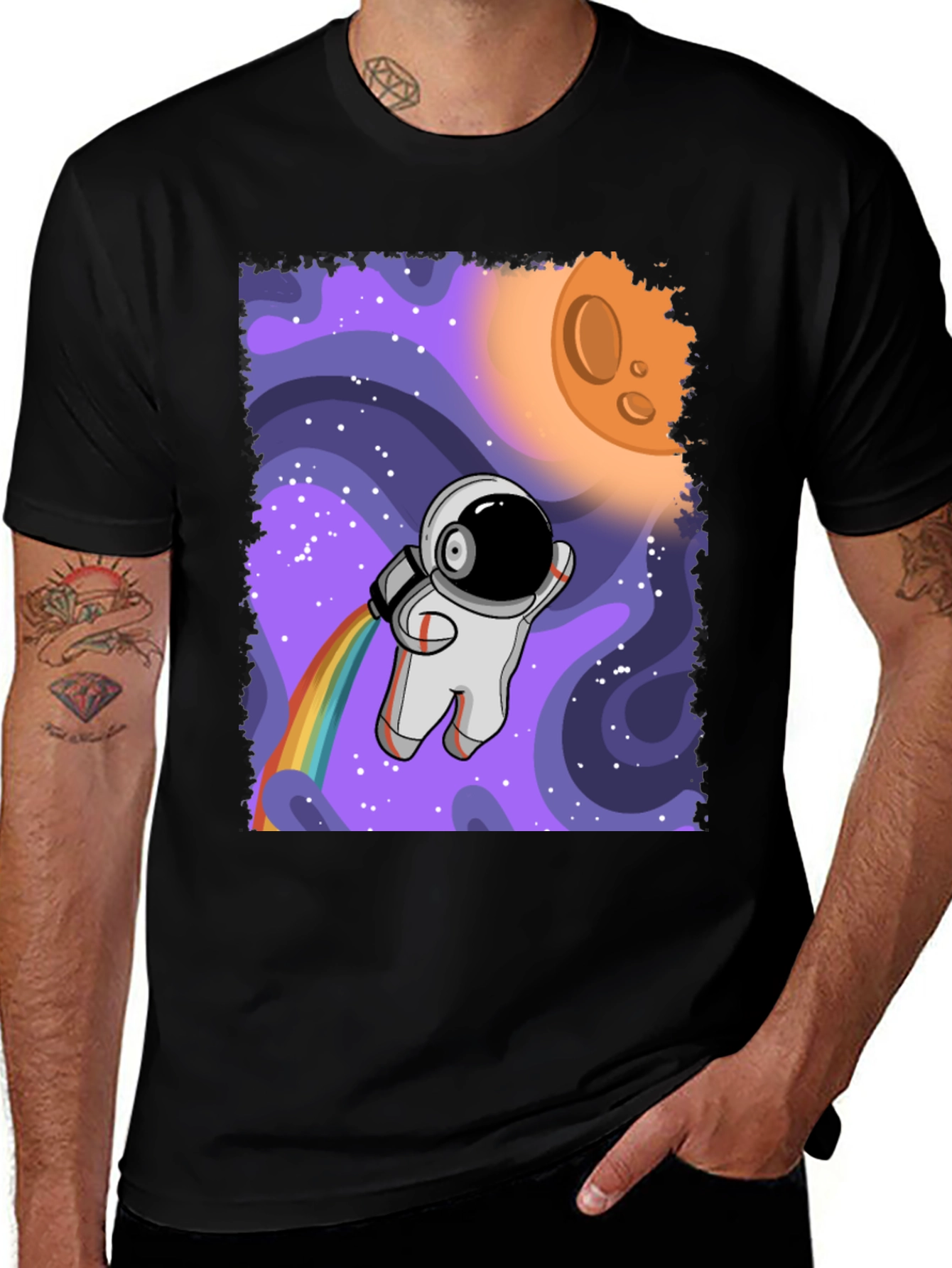 Astronaut Rainbow T-Shirt - Space Adventure