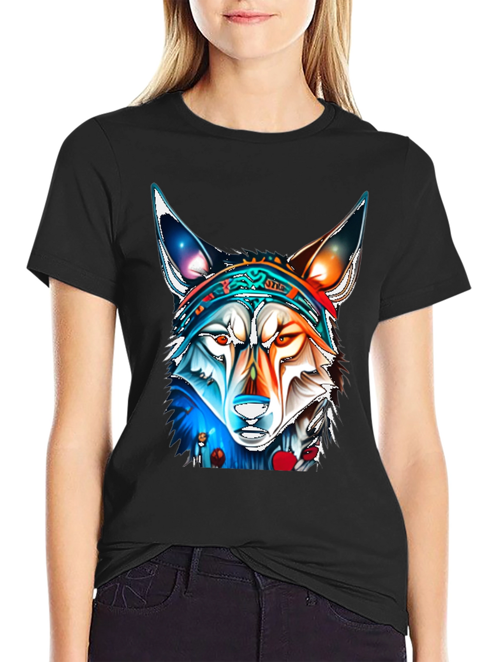 Wolf Graphic Tee - Vivid Art Print