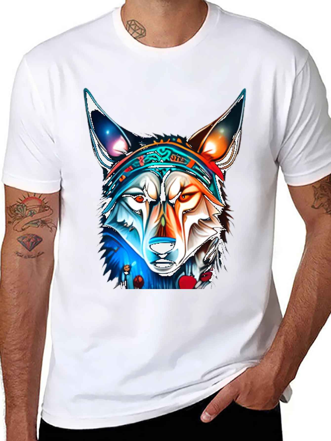 Wolf Graphic Tee - Vivid Art Print