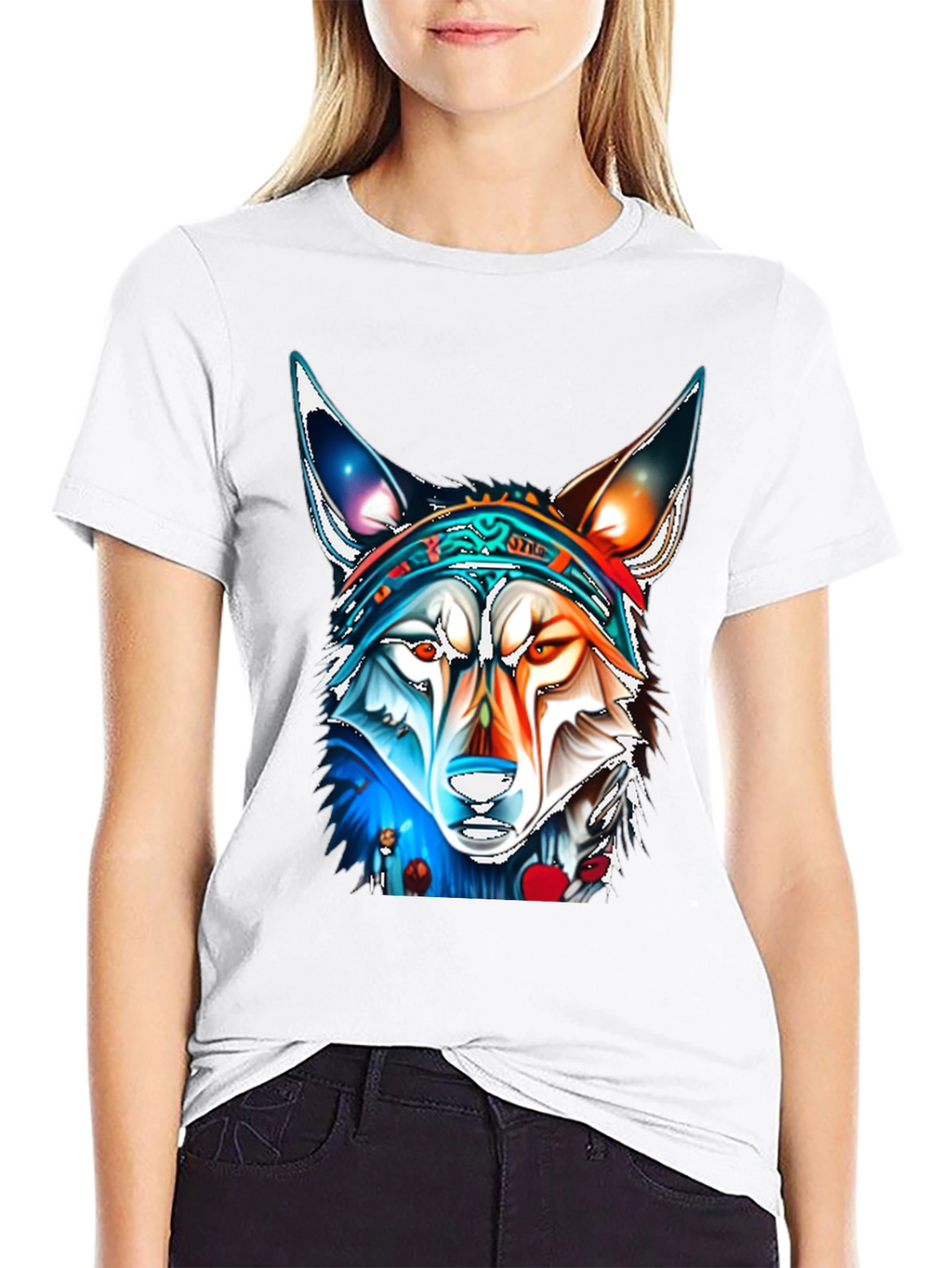Wolf Graphic Tee - Vivid Art Print