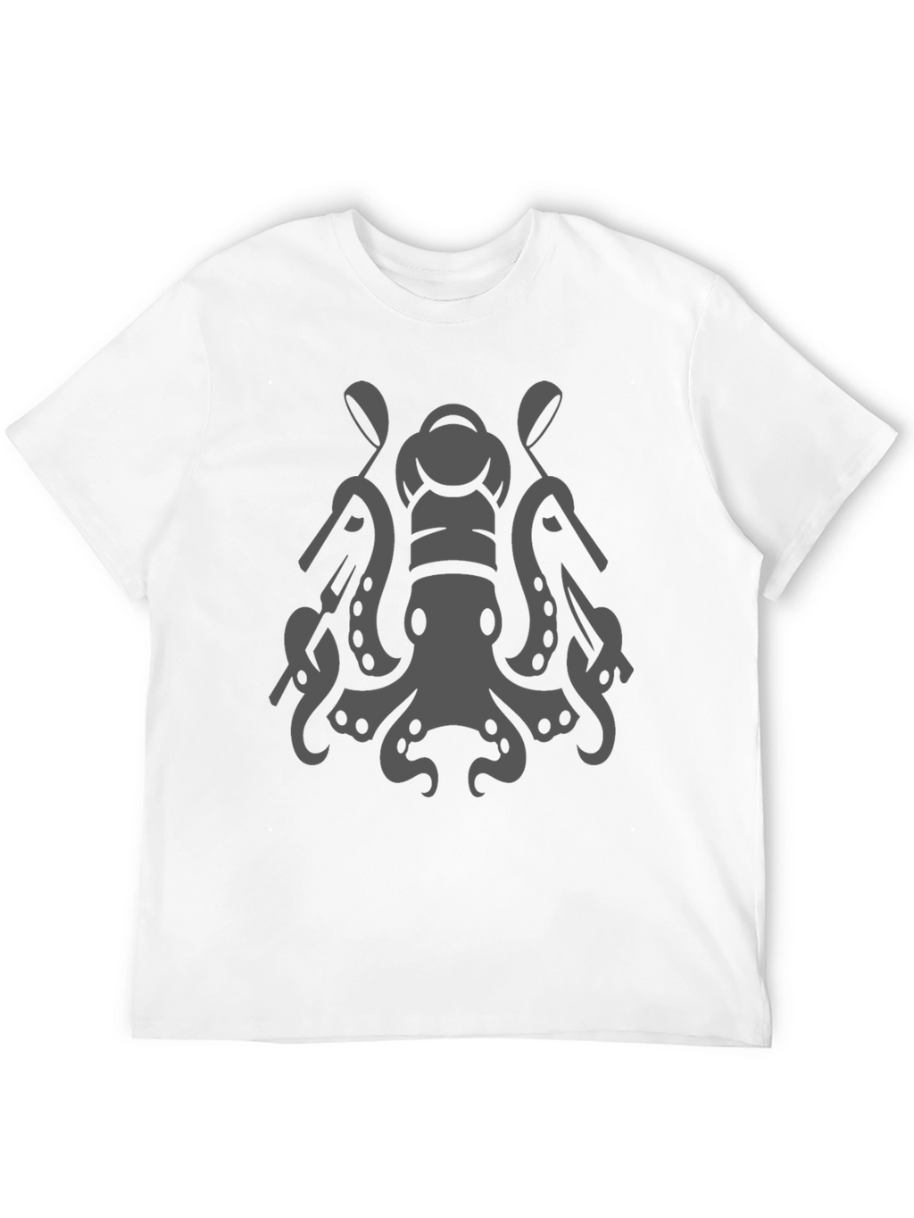 Chef Octopus Graphic Tee - Black Cotton Blend