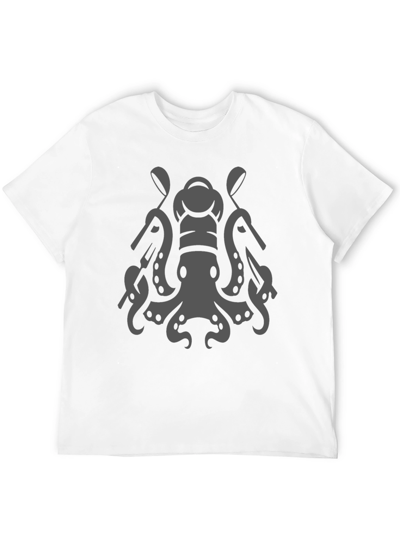 Chef Octopus Graphic Tee - Black Cotton Blend