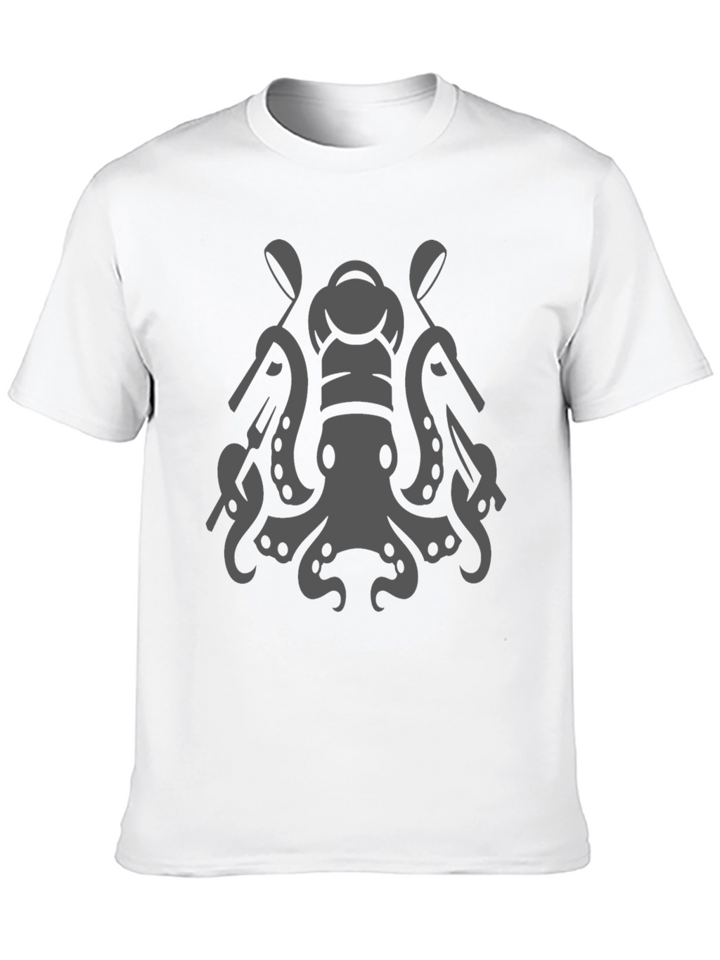 Chef Octopus Graphic Tee - Black Cotton Blend