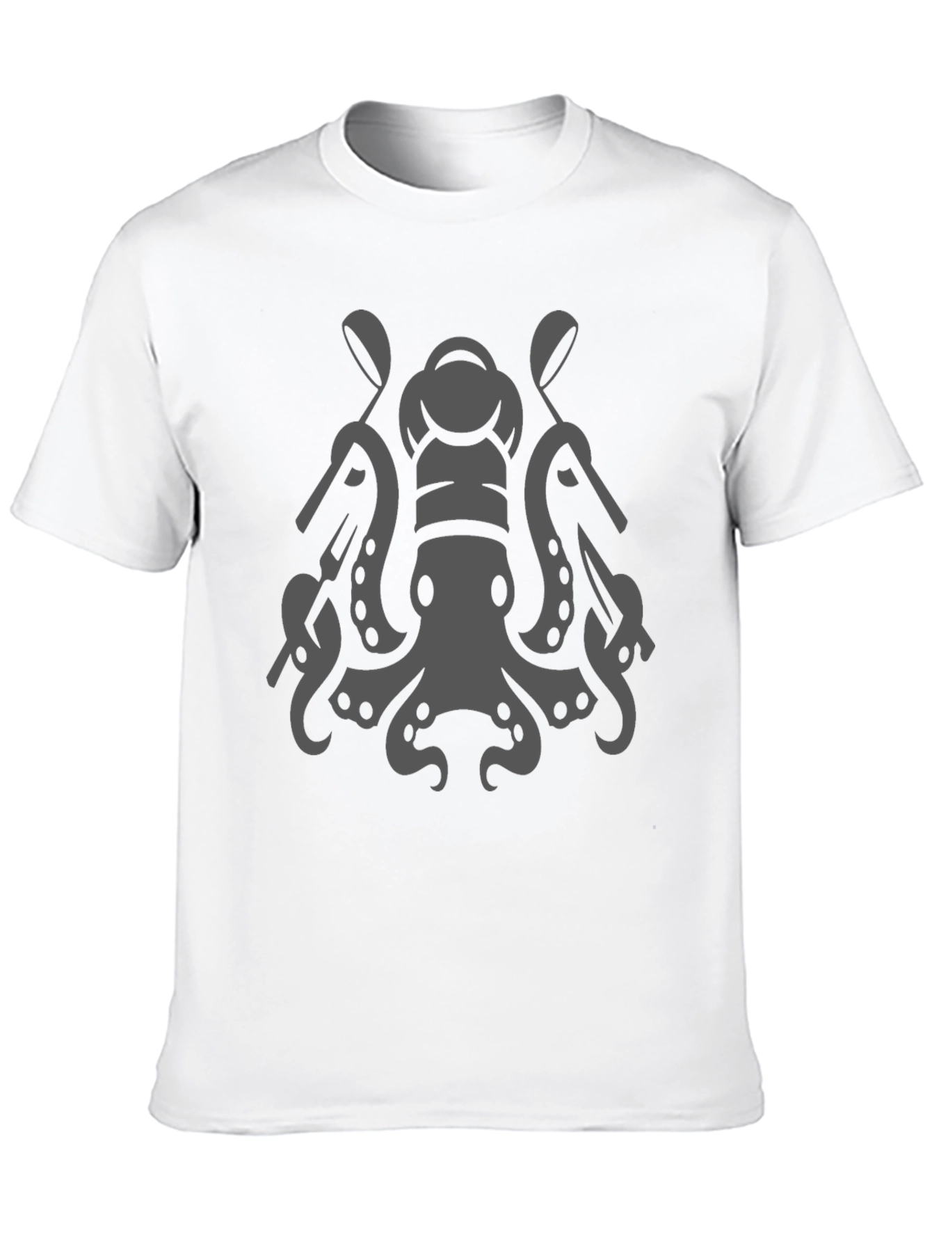 Chef Octopus Graphic Tee - Black Cotton Blend