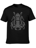 Chef Octopus Graphic Tee - Black Cotton Blend