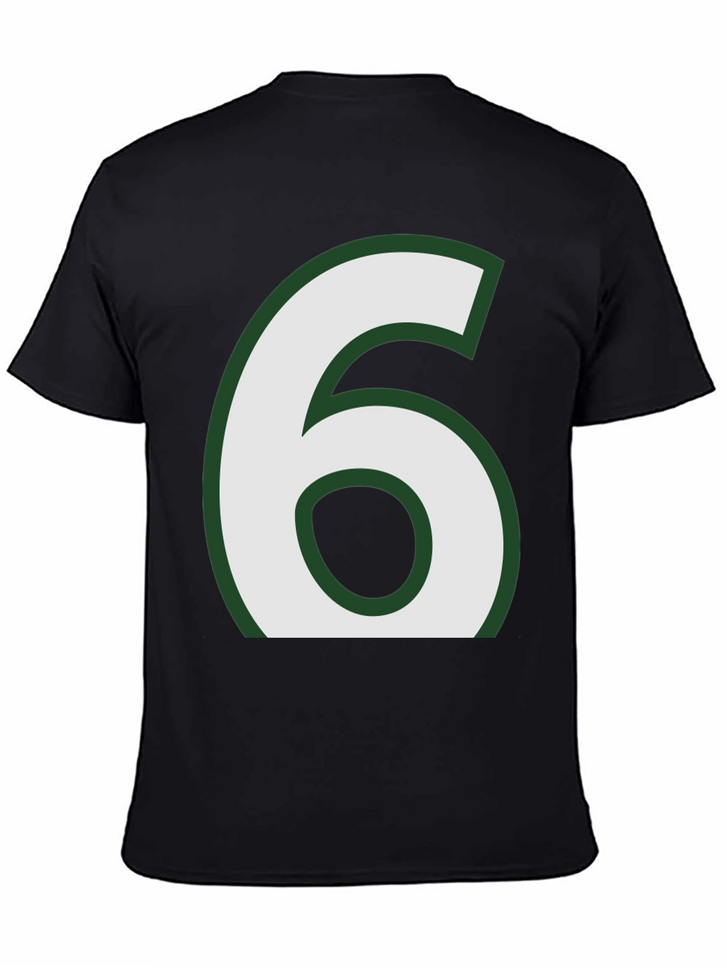 Number 6 Graphic Tee - Black Cotton Blend