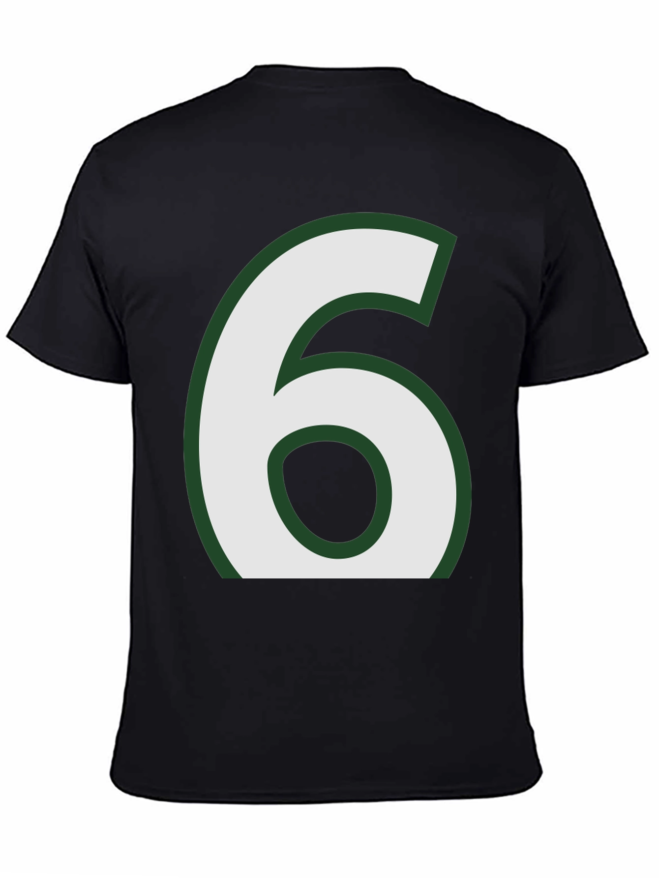 Number 6 Graphic Tee - Black Cotton Blend