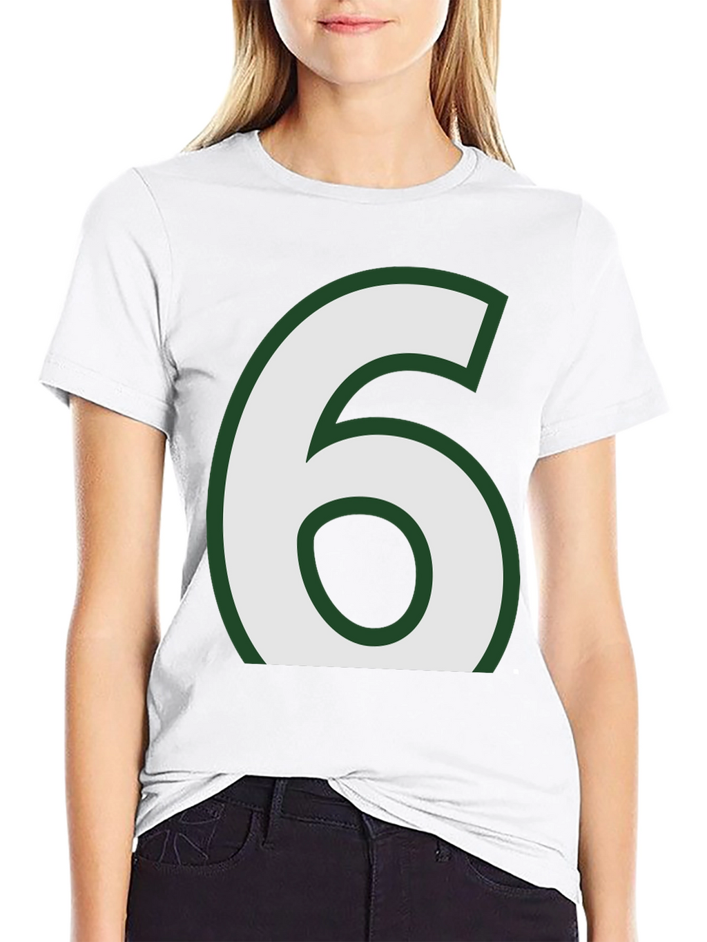 Number 6 Graphic Tee - Black Cotton Blend