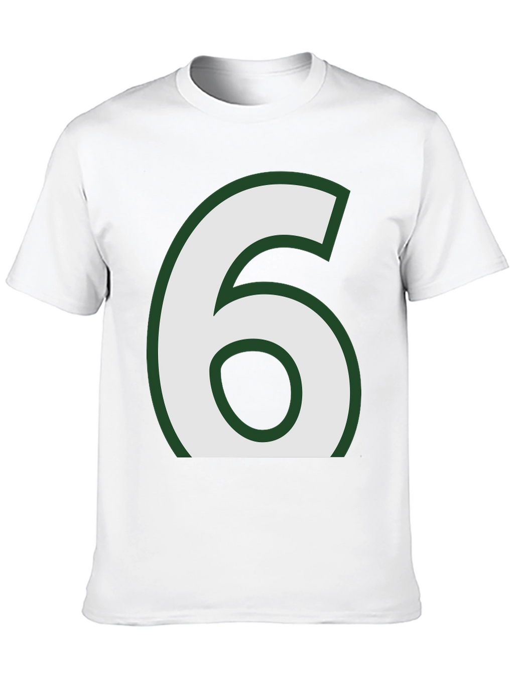 Number 6 Graphic Tee - Black Cotton Blend