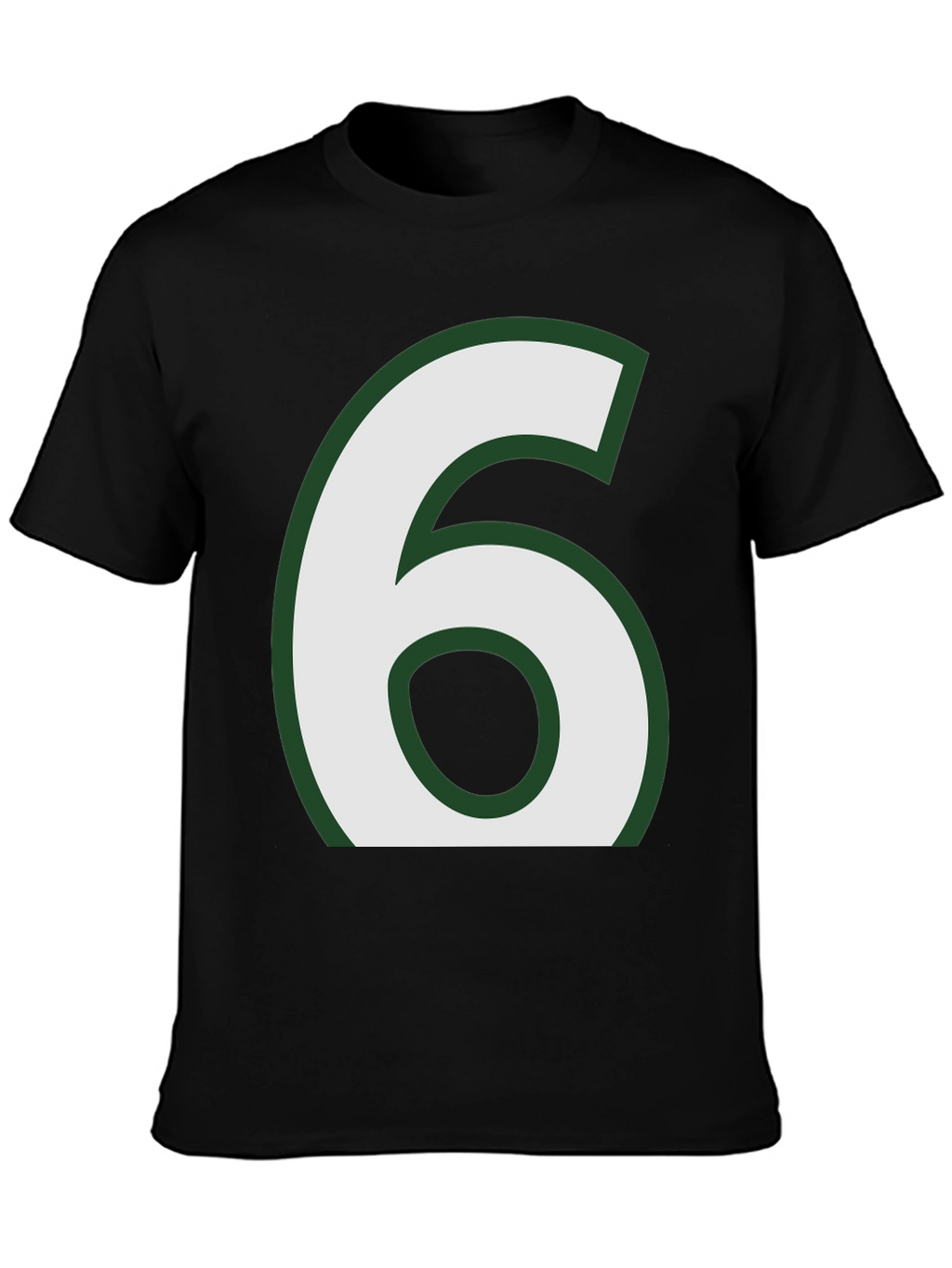 Number 6 Graphic Tee - Black Cotton Blend