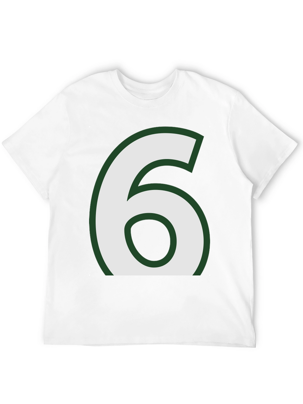 Number 6 Graphic Tee - Black Cotton Blend