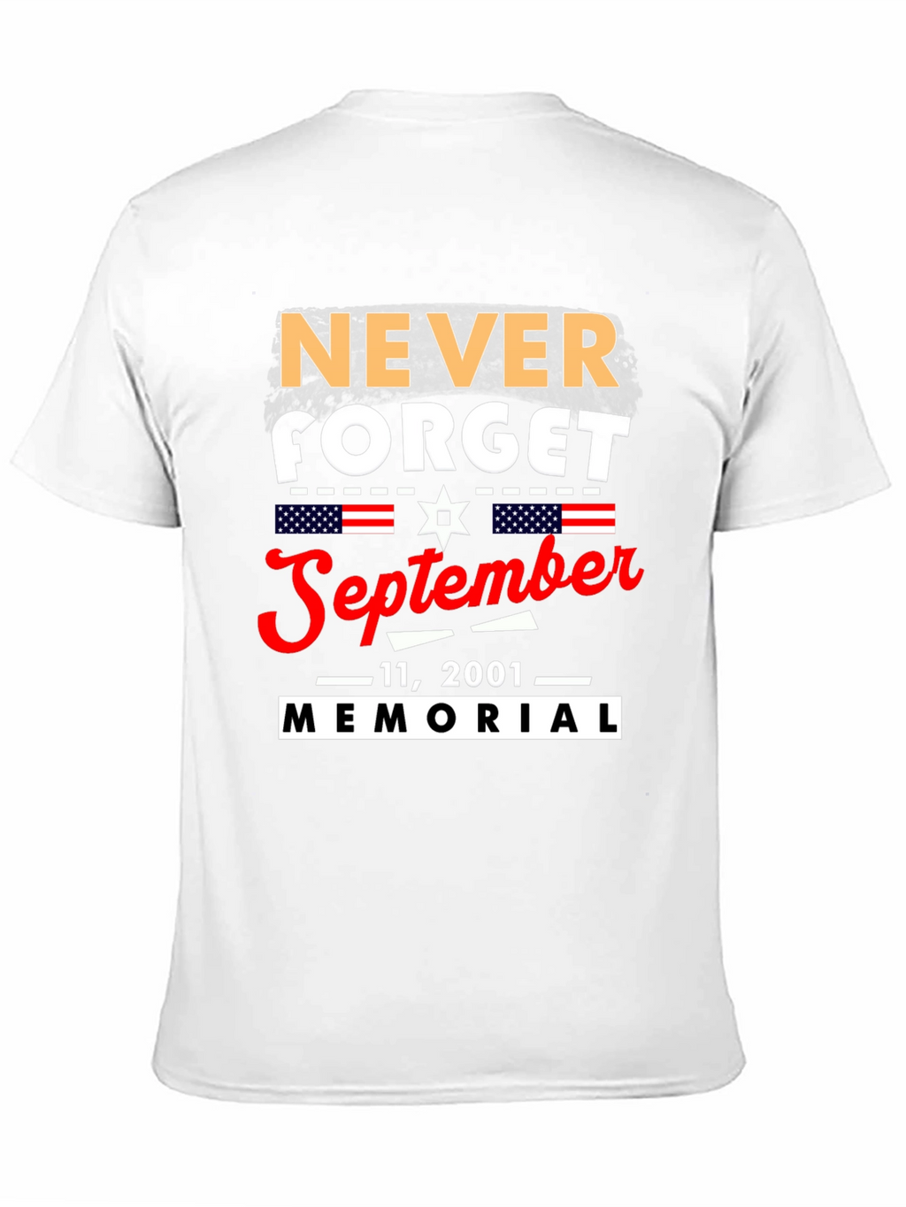 Never Forget 9/11 Memorial Graphic T-Shirt
