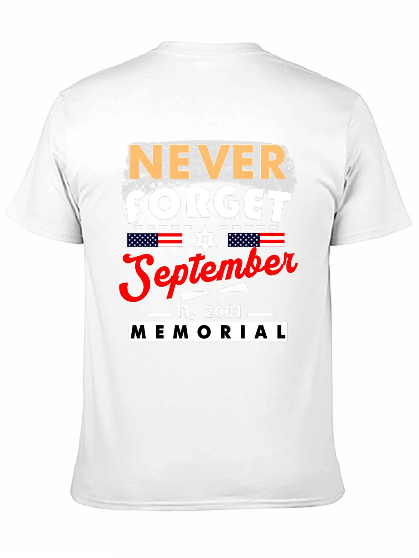 Never Forget 9/11 Memorial Graphic T-Shirt