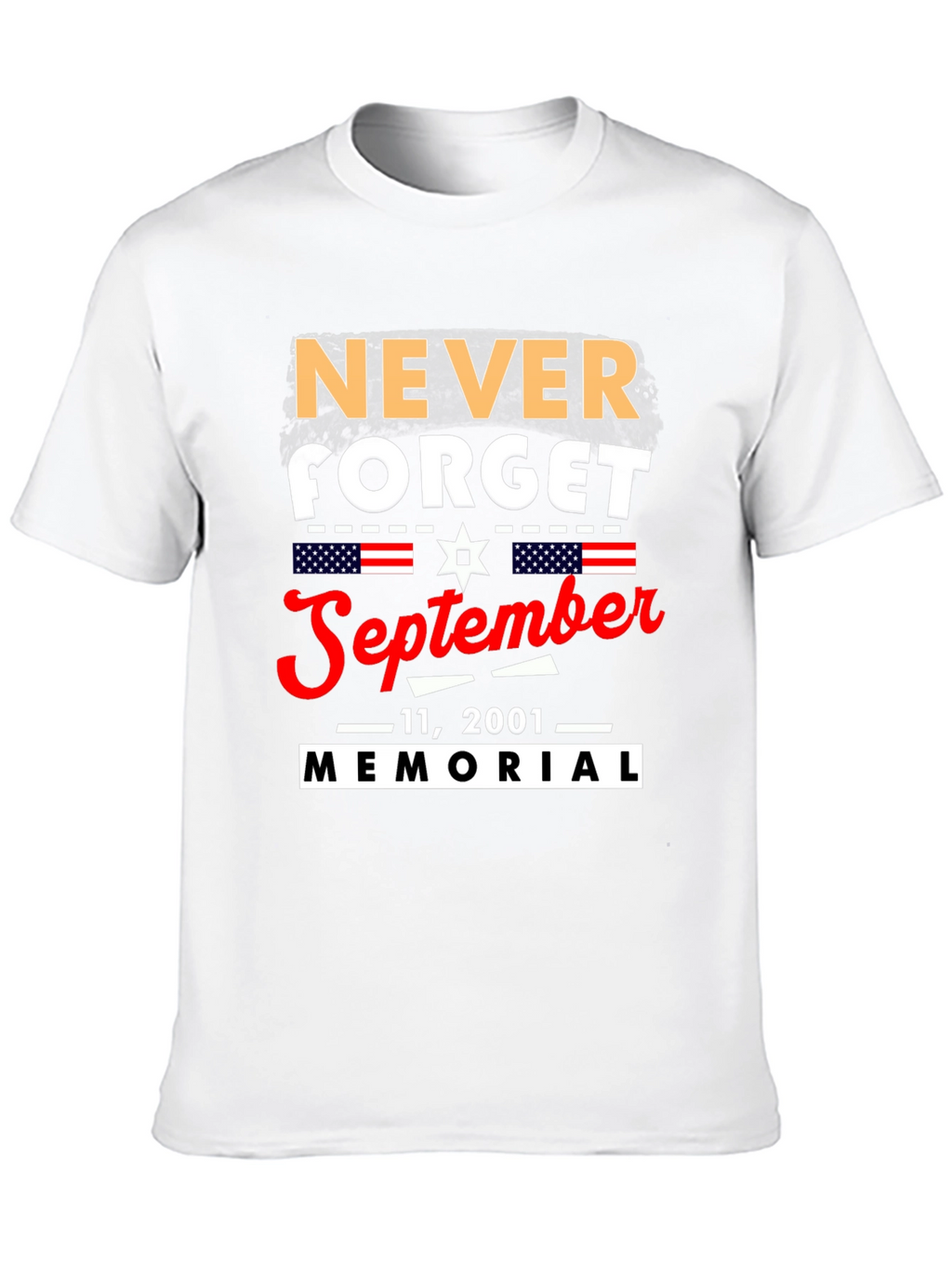 Never Forget 9/11 Memorial Graphic T-Shirt