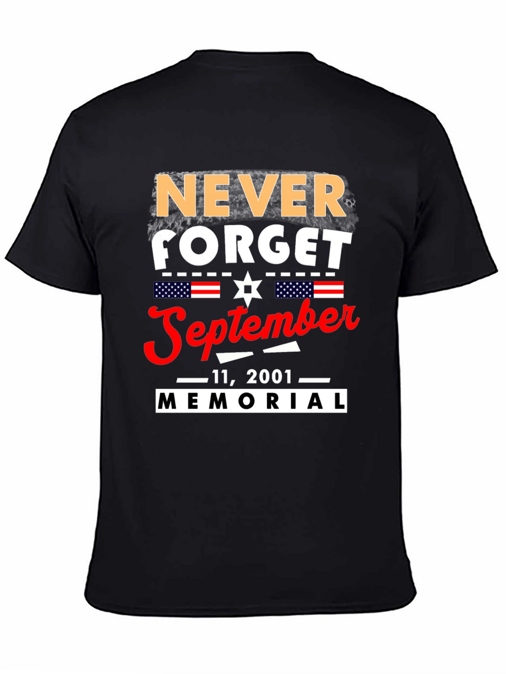 Never Forget 9/11 Memorial Graphic T-Shirt