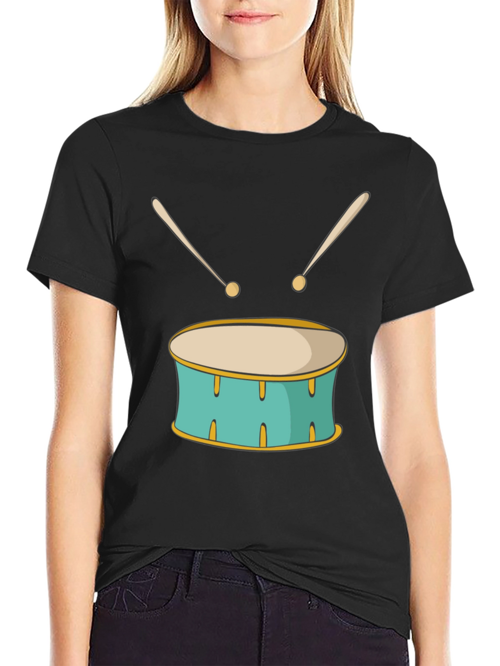 Drum Graphic Black T-Shirt