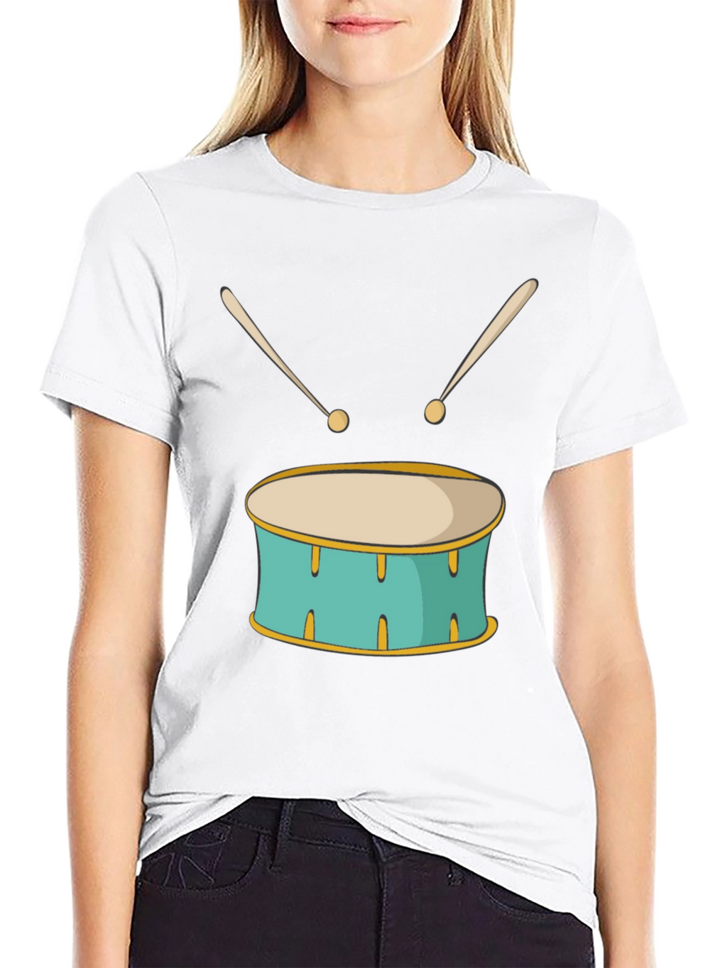 Drum Graphic Black T-Shirt