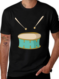 Drum Graphic Black T-Shirt
