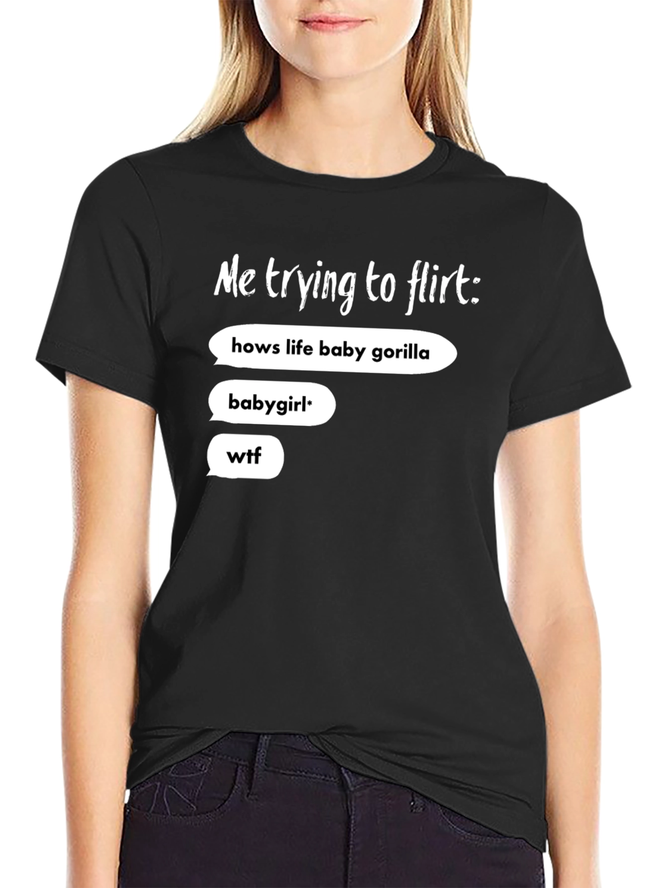 Me Trying To Flirt Funny Graphic Tee