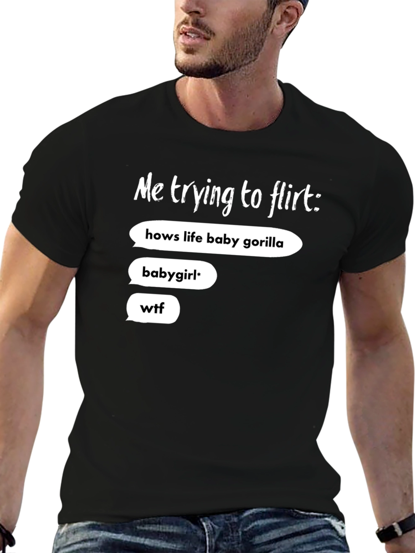 Me Trying To Flirt Funny Graphic Tee