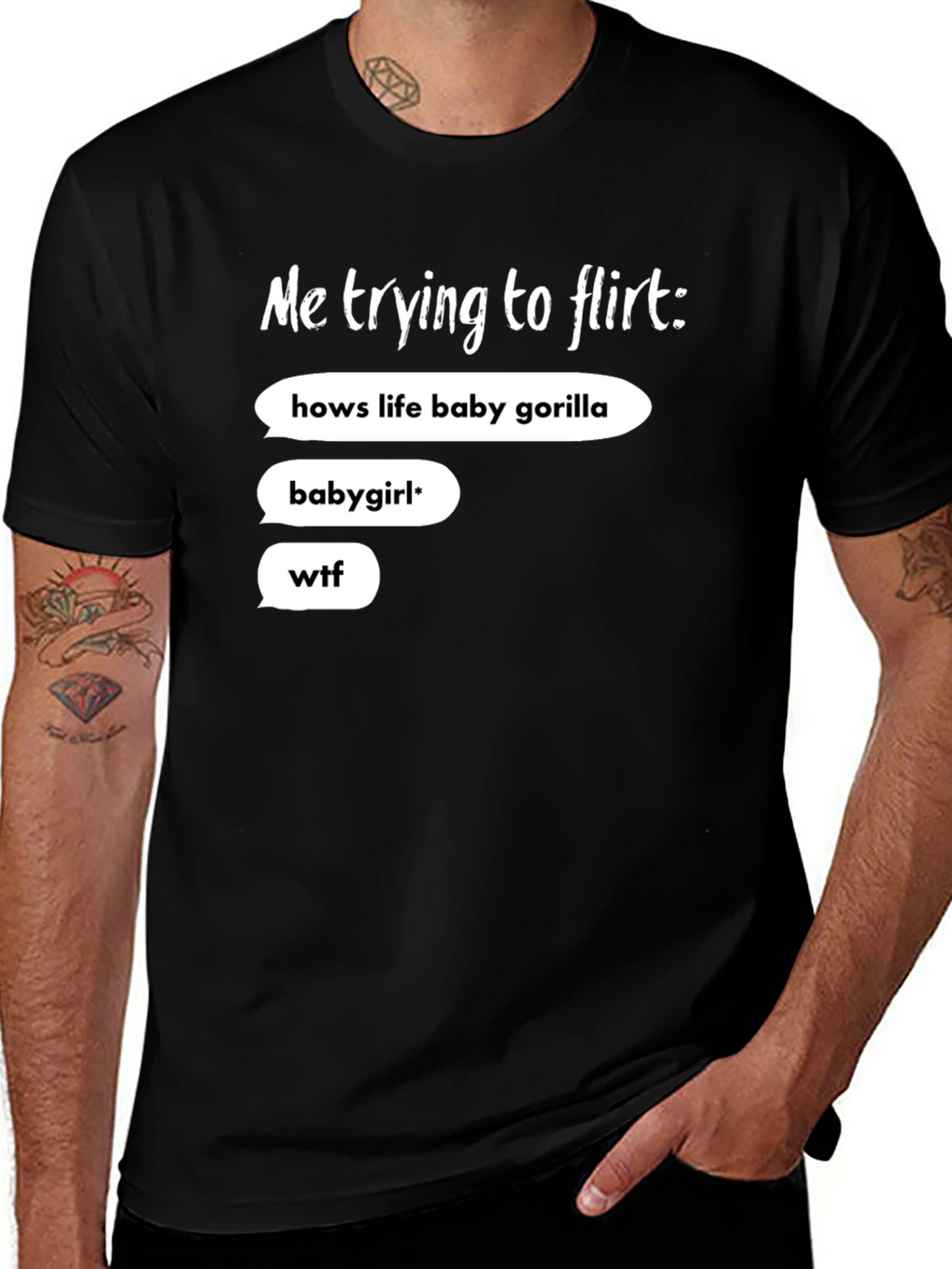 Me Trying To Flirt Funny Graphic Tee