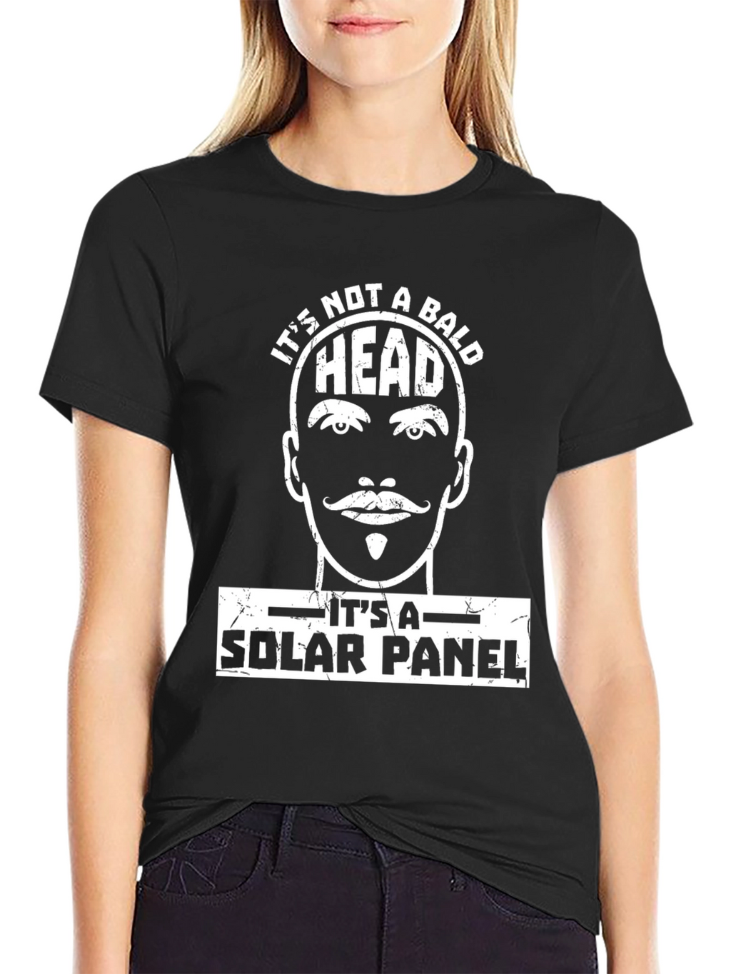 Its Not a Bald Head Solar Panel Funny T-Shirt