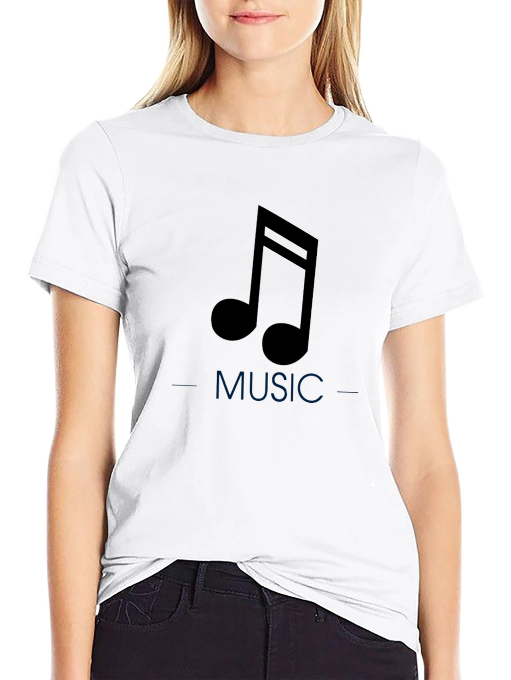Music Note Black Tee - Stylish Comfort
