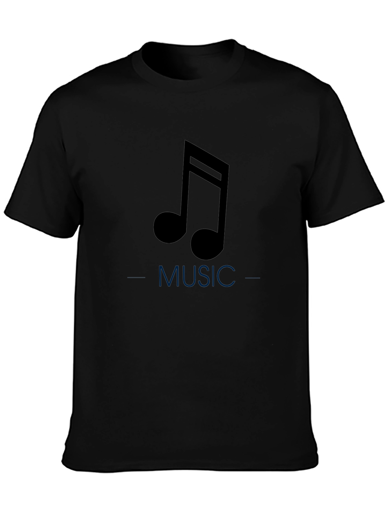Music Note Black Tee - Stylish Comfort