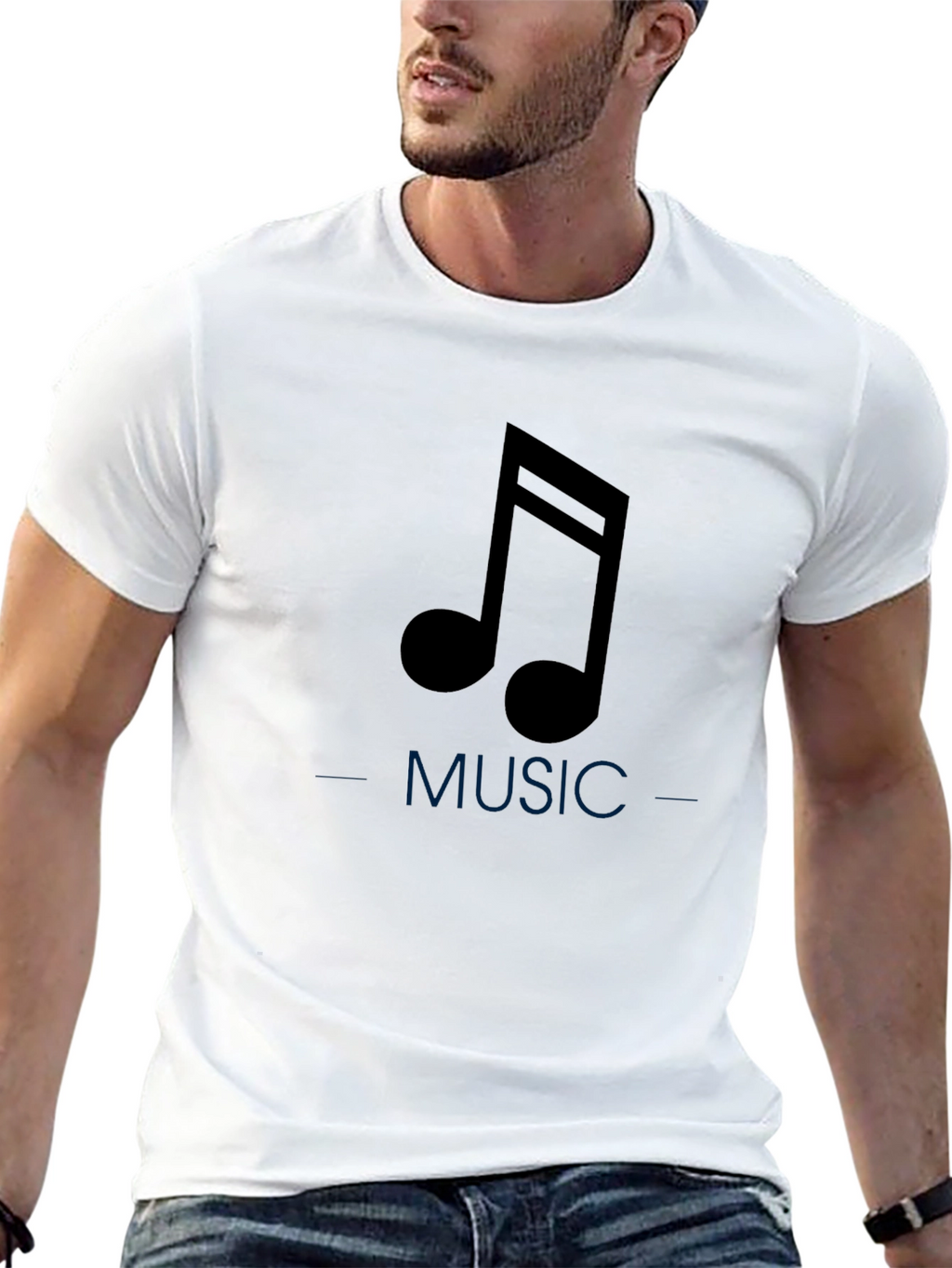 Music Note Black Tee - Stylish Comfort
