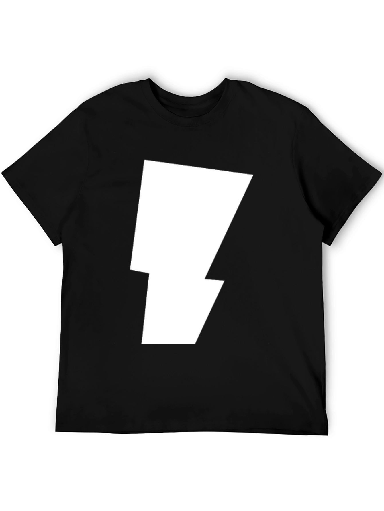 Lightning Bolt Graphic Tee - Bold Stylish Black T-Shirt