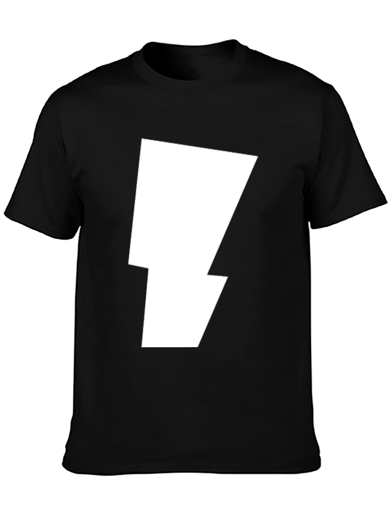 Lightning Bolt Graphic Tee - Bold Stylish Black T-Shirt