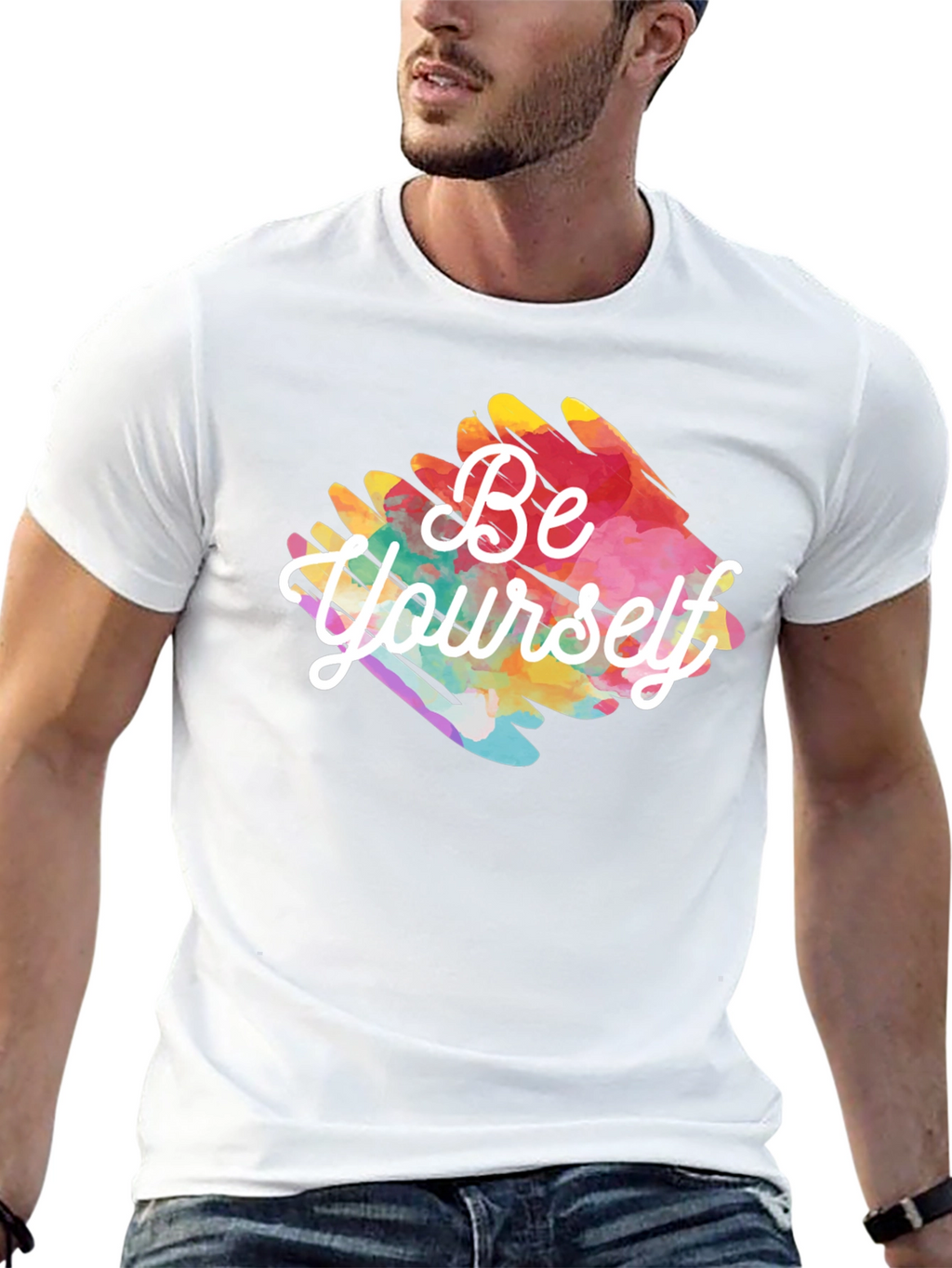 Be Yourself Black Graphic Tee