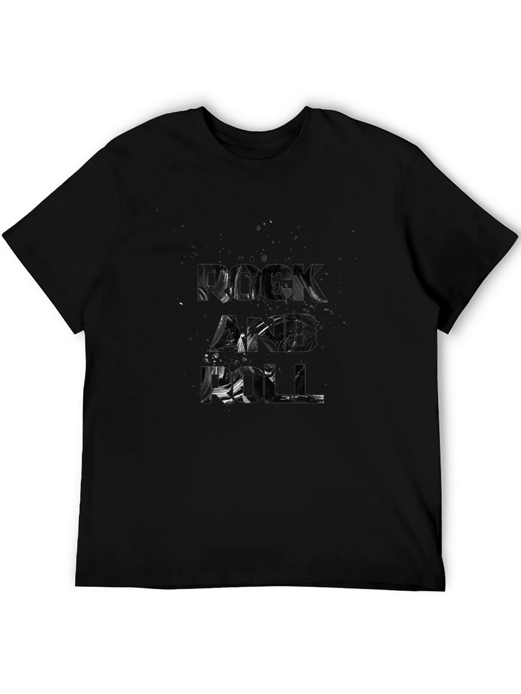 Mens Black Graphic Print T-Shirt