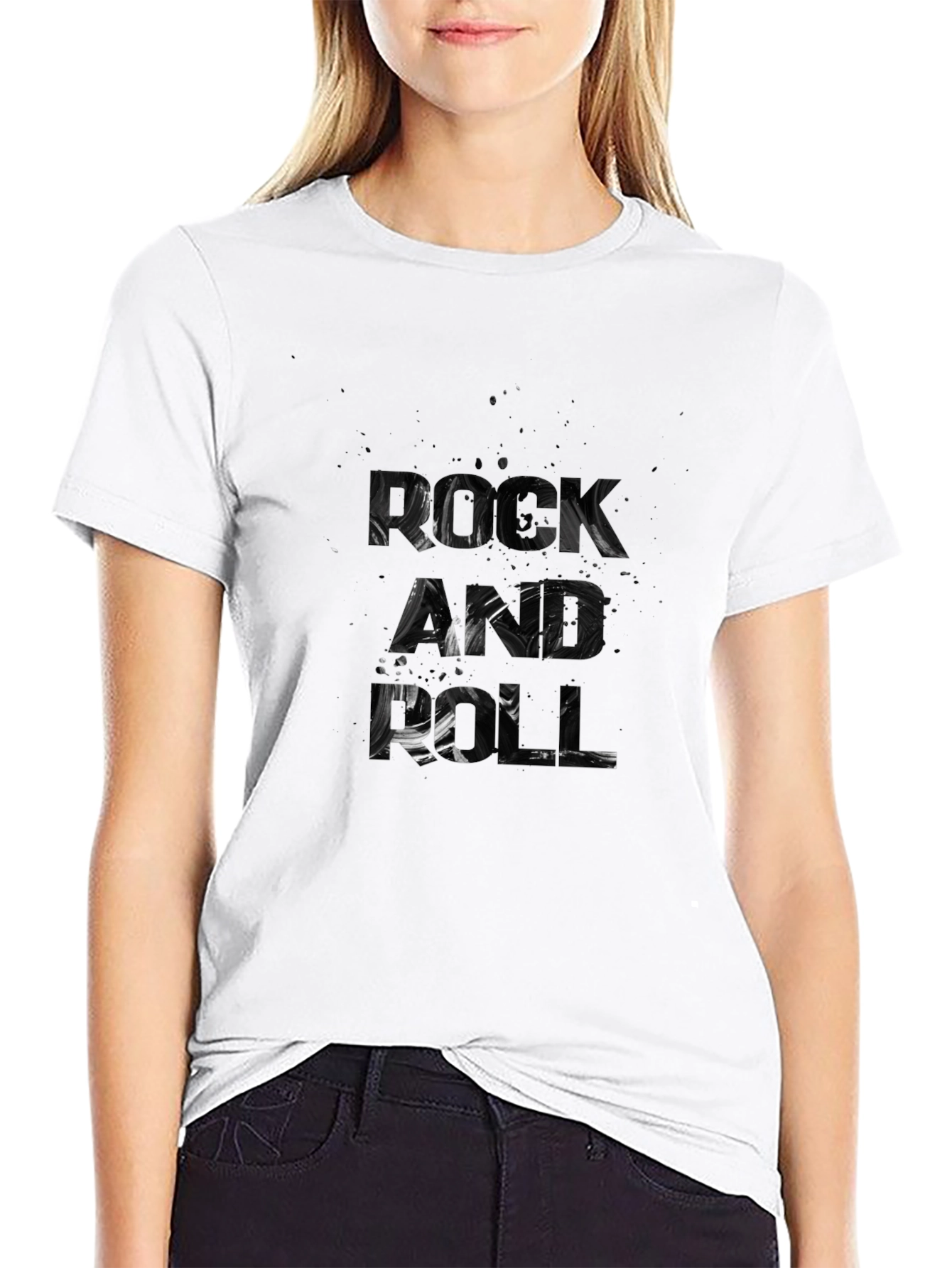 Mens Black Graphic Print T-Shirt