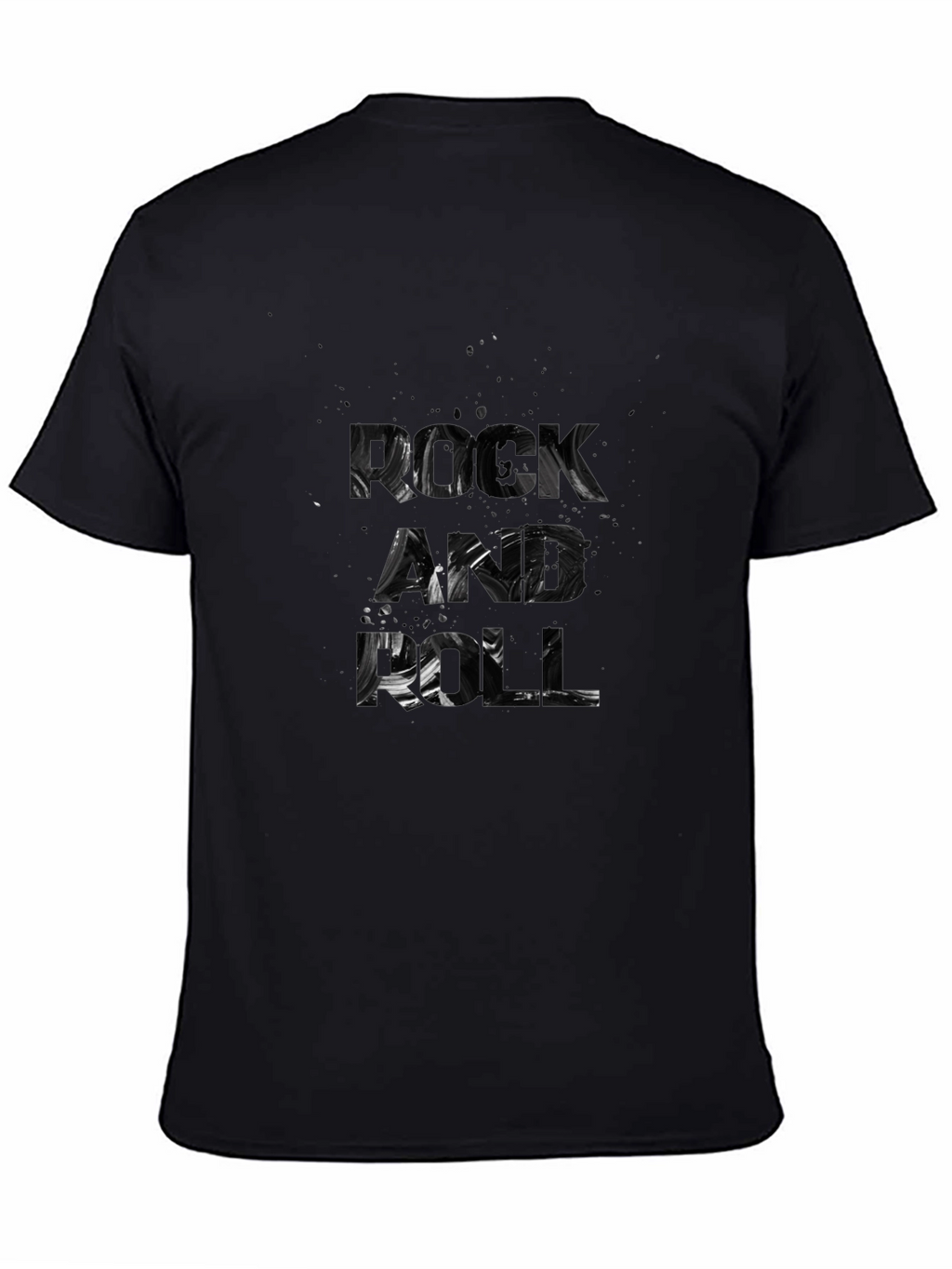 Mens Black Graphic Print T-Shirt