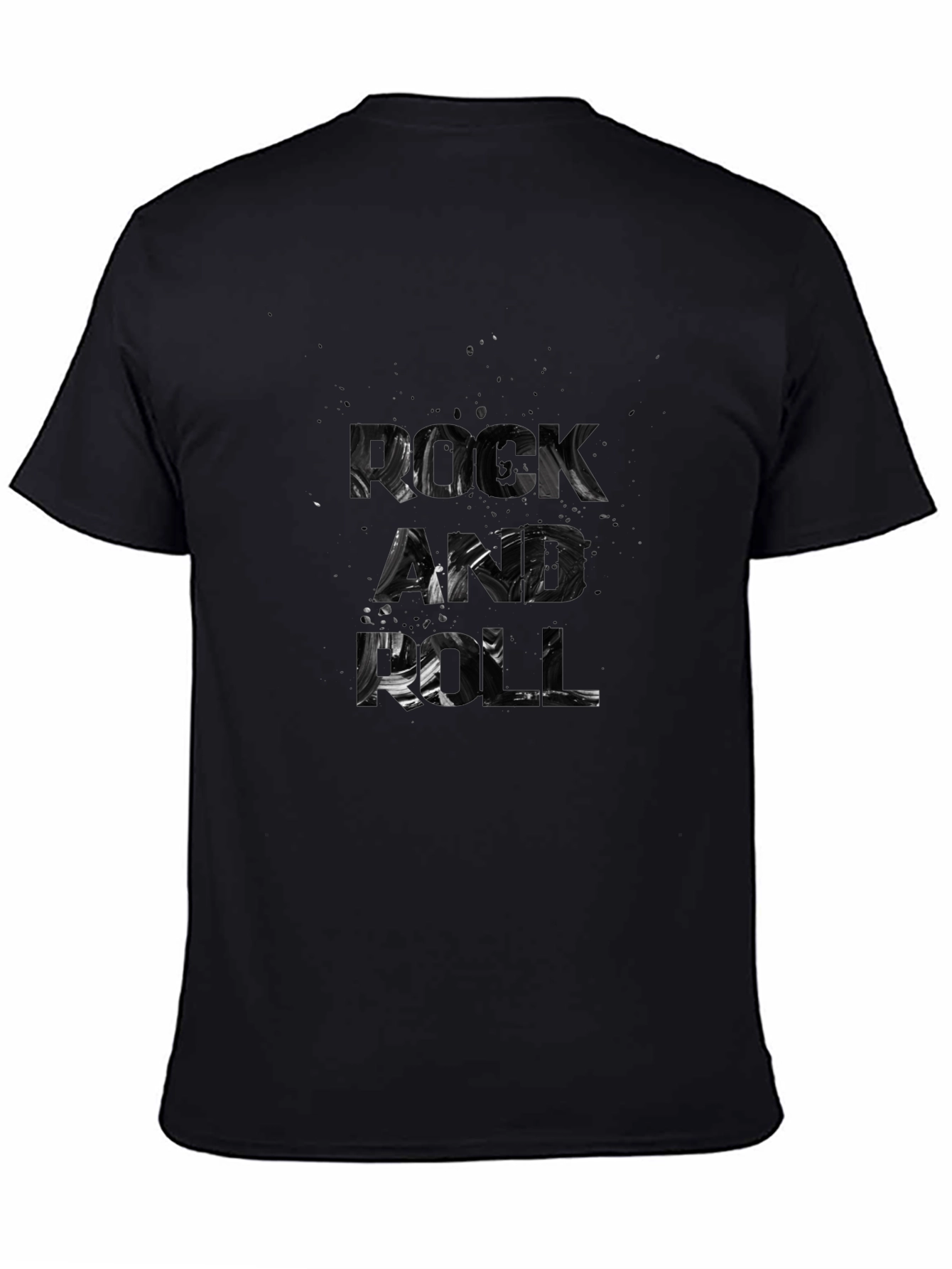 Mens Black Graphic Print T-Shirt