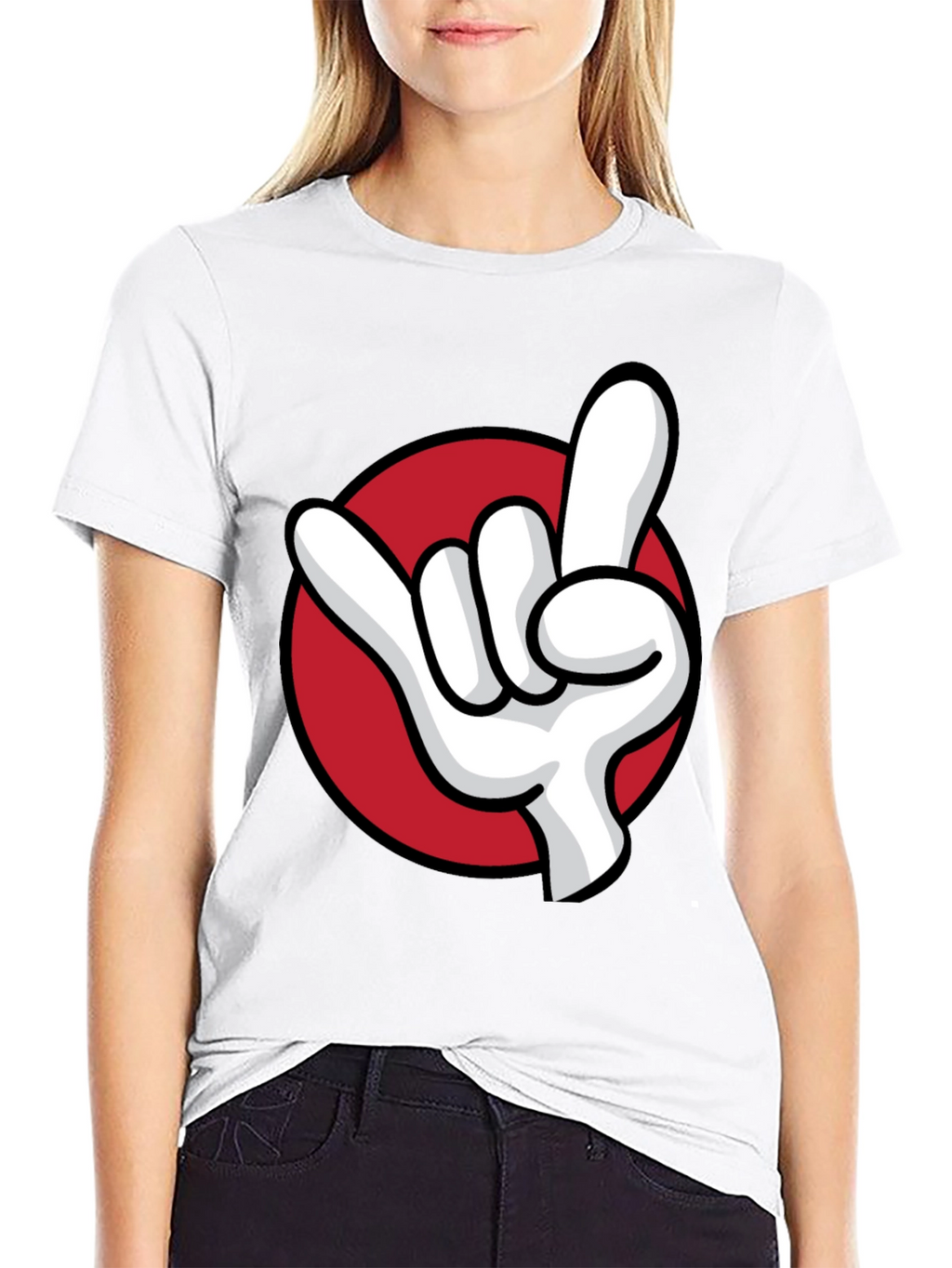 Rock On Hand Graphic Tee - Black Cotton T-Shirt